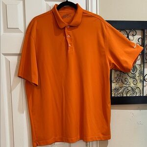 Nike Men's Vibrant Orange Polo Shirt